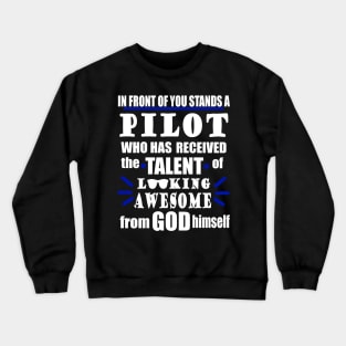 Pilot Flying Model Gift Father's Day Crewneck Sweatshirt